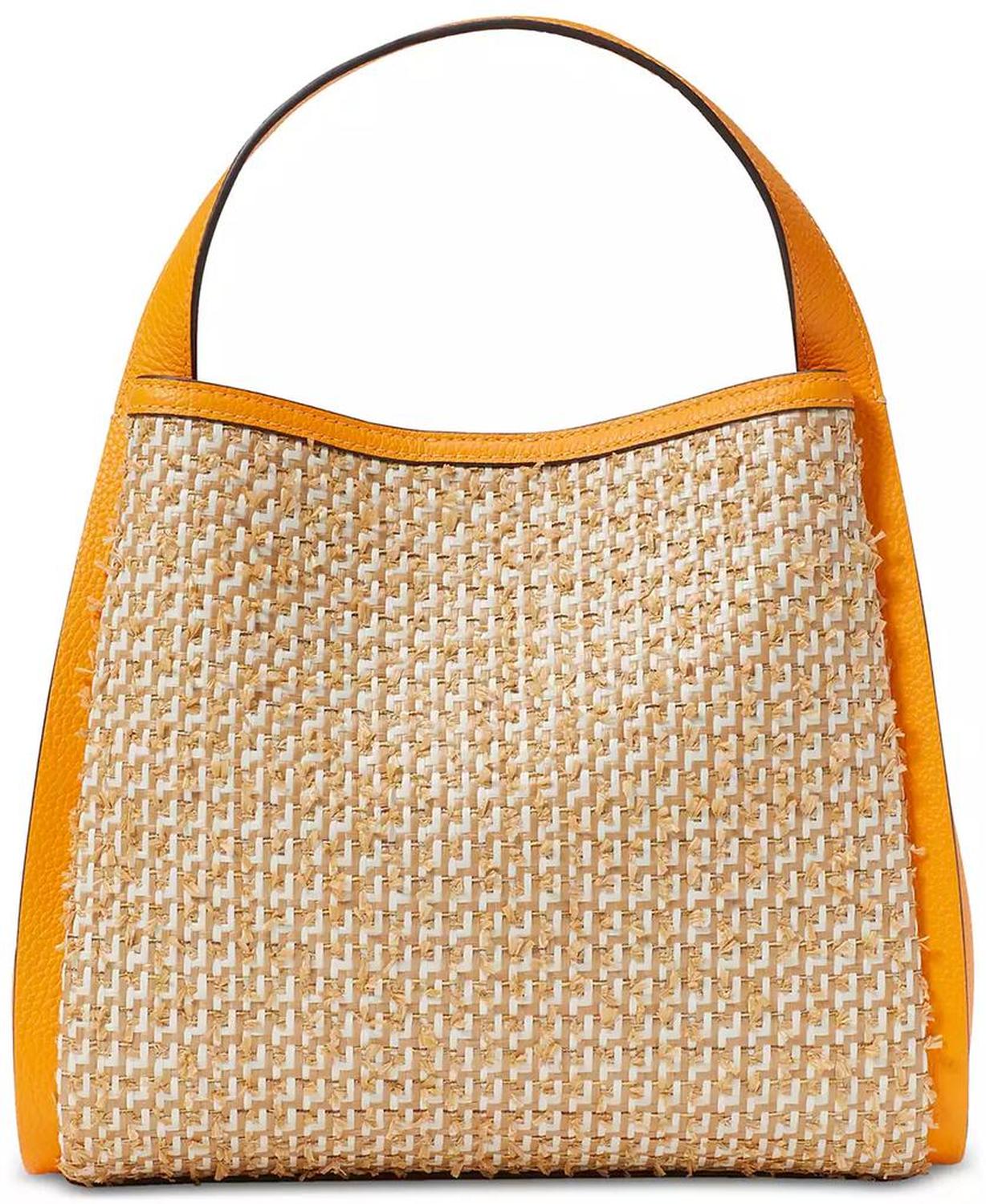 Knott Raffia Tweed Crossbody Tote