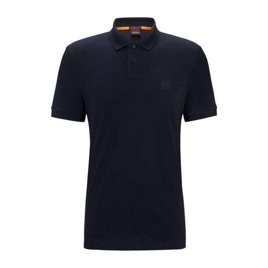 Men's Logo Patch Slim-Fit Polo Shirt