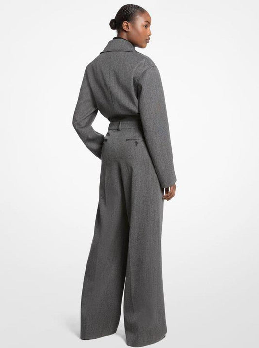 Covert Twill Wool Jumpsuit