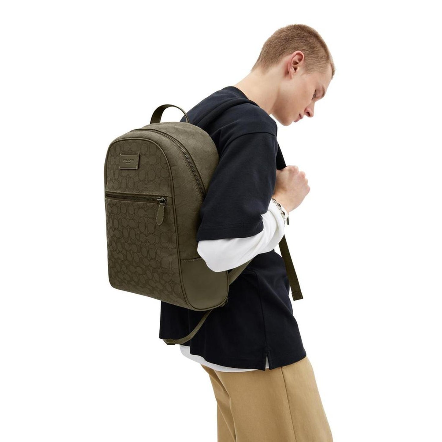Theo Backpack In Signature Jacquard