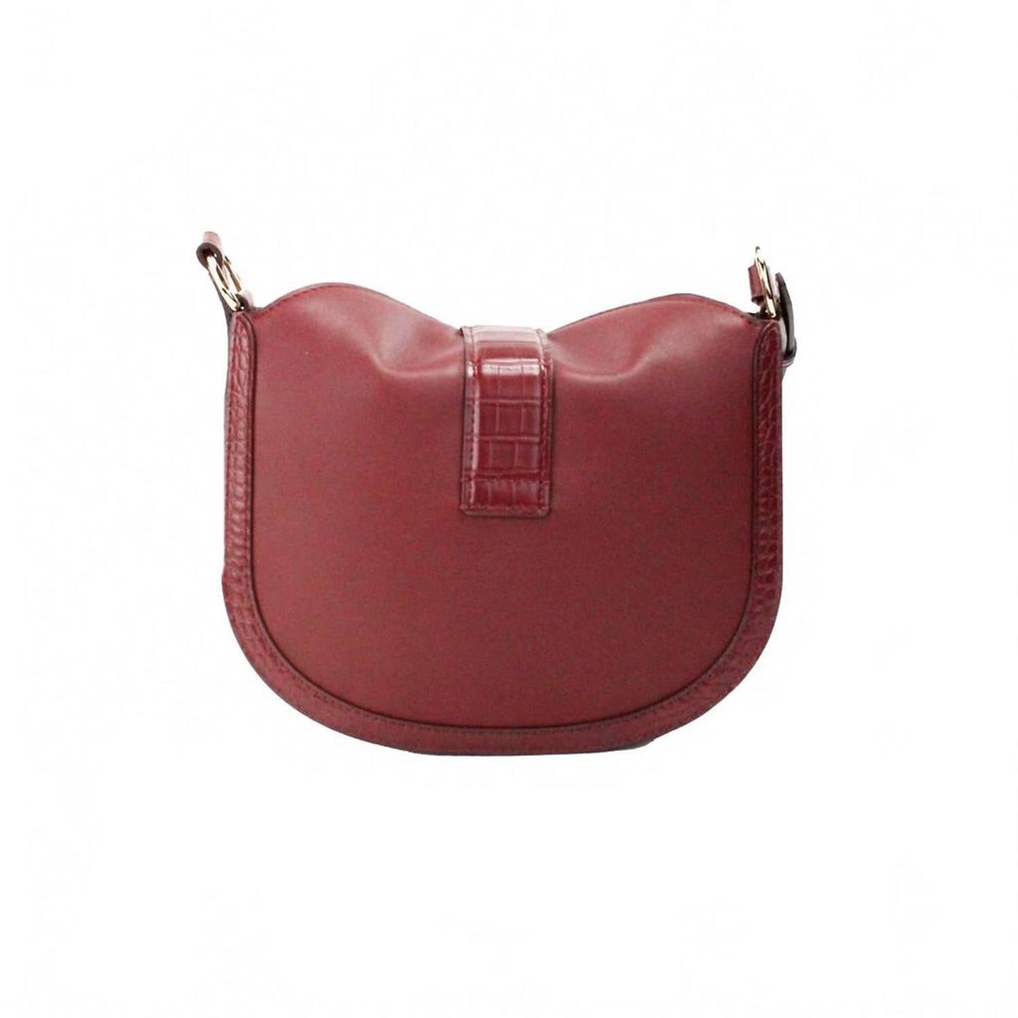 Women's Gabby Leather Foldover Hobo Crossbody Bag In Dark Cherry