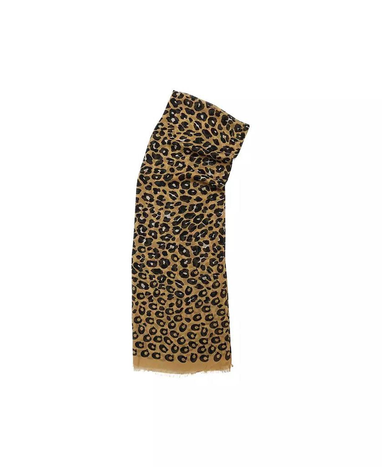 Leopard Print Oblong Scarf