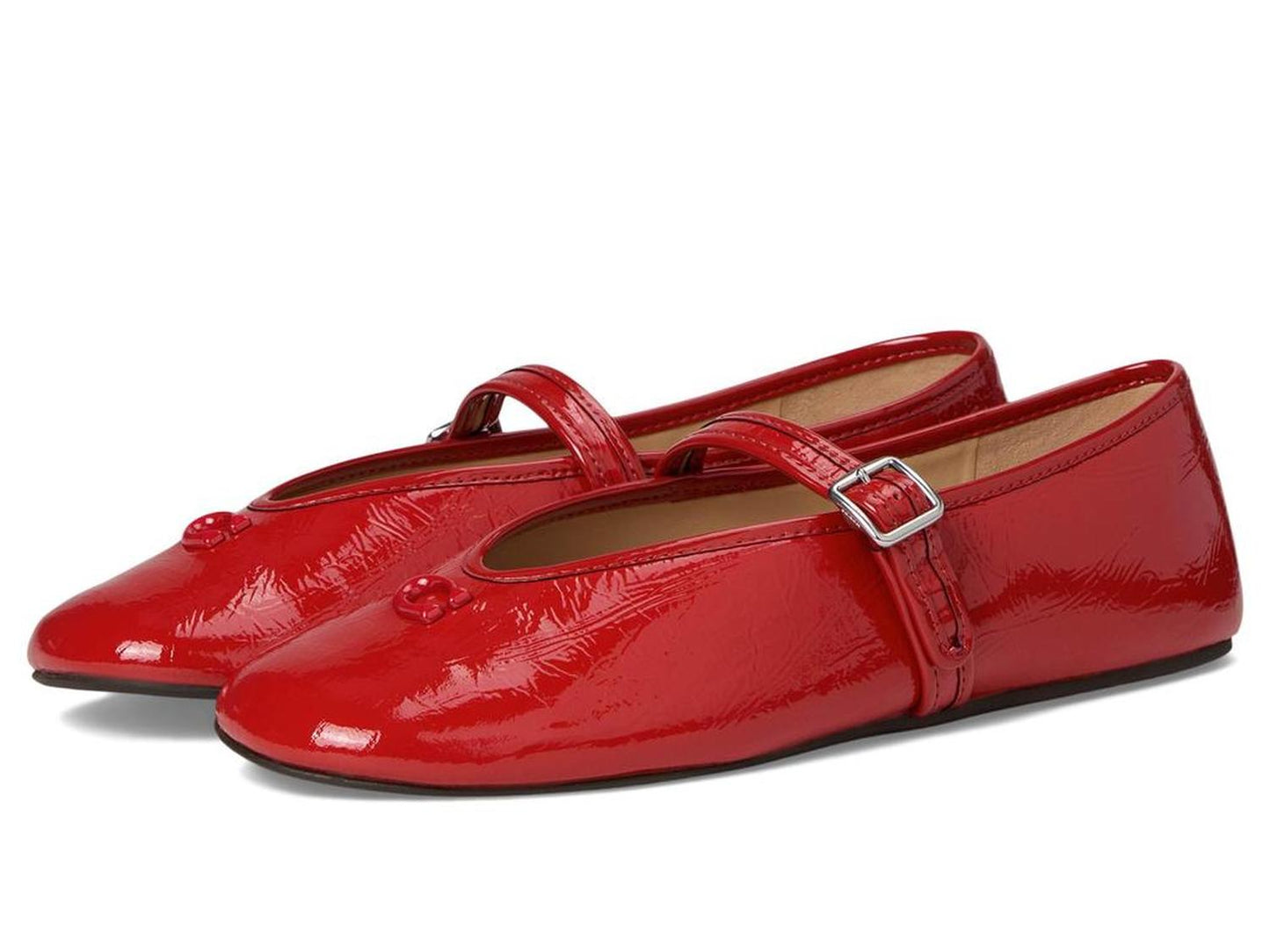 Sculpted C Crinkle Patent Leather Soft Mary Jane
