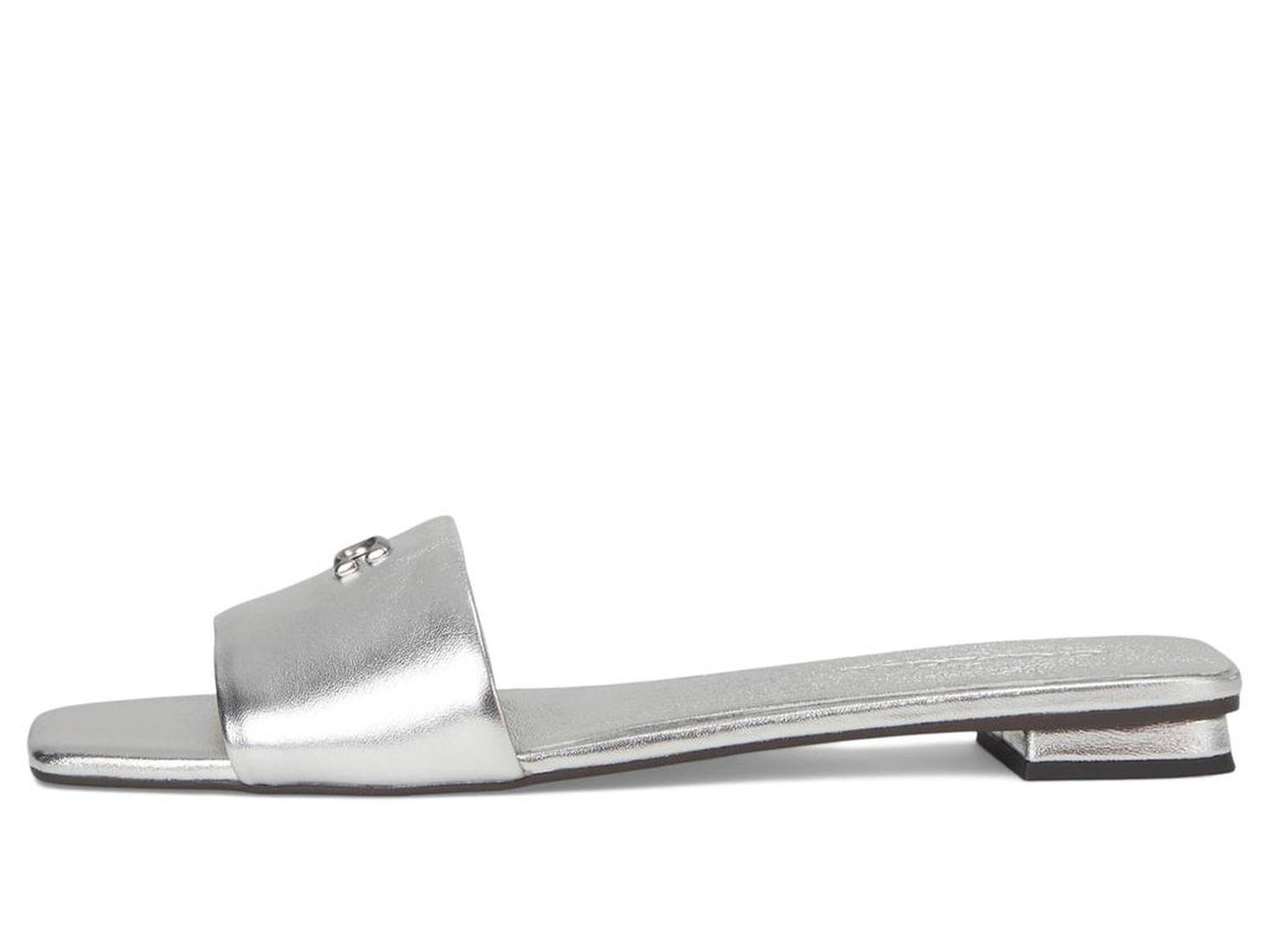 Sculpted C Metallic Leather Flat Sandals