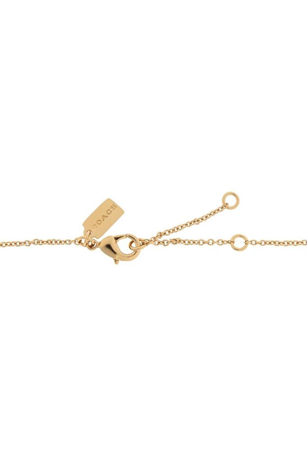 Coach Logo Plaque Pendant Necklace