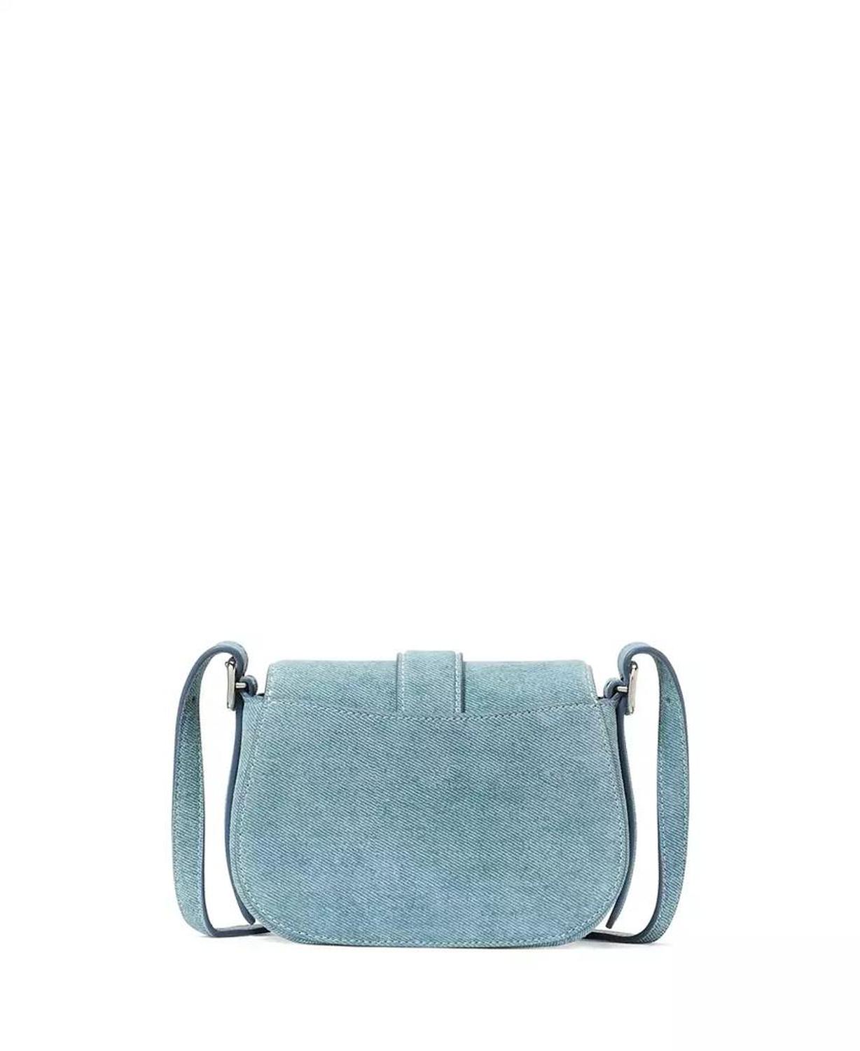 Nouveau Denim Mini Saddle Bag