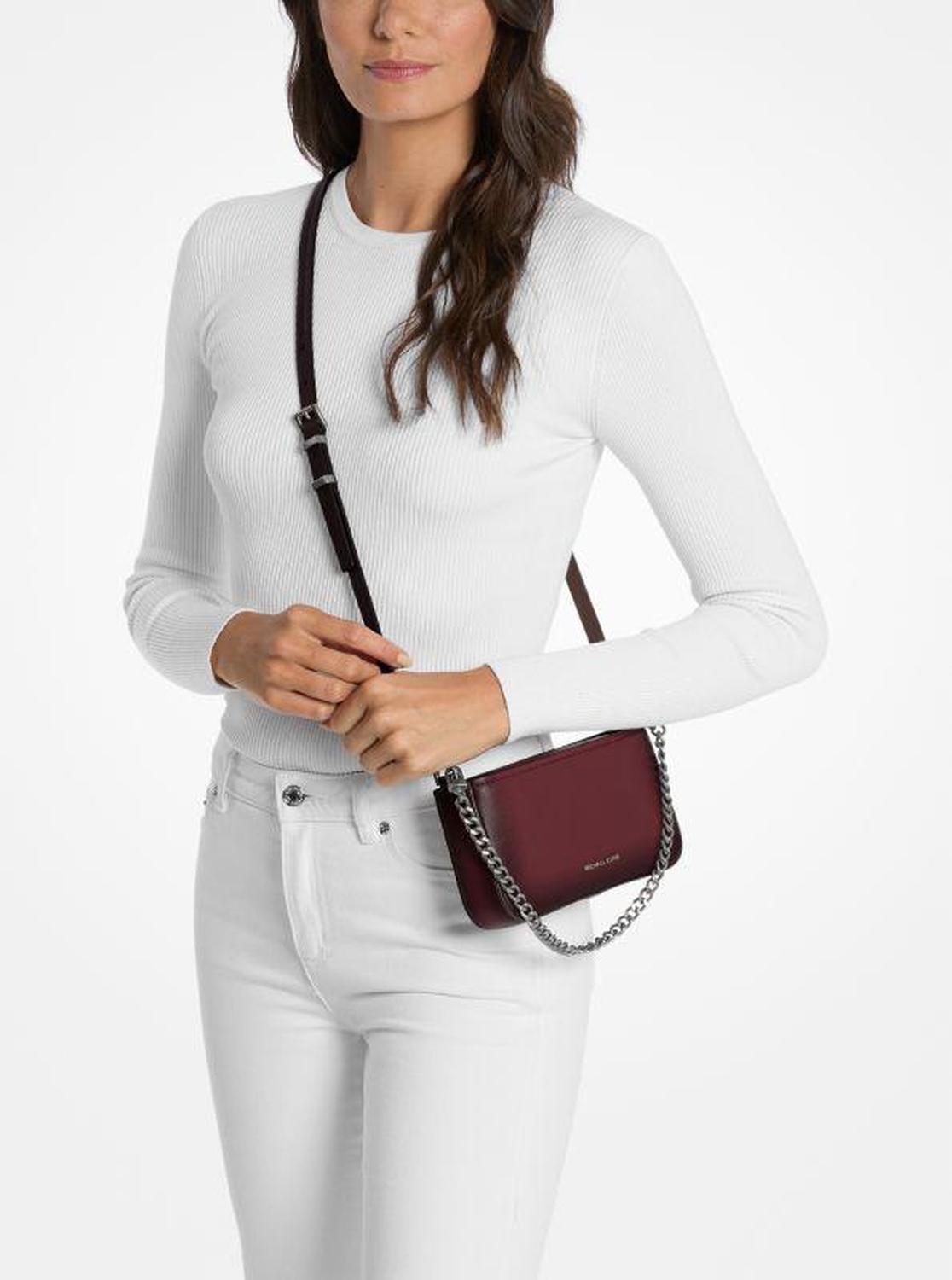 Bryant Small Burnished Leather Convertible Crossbody Bag