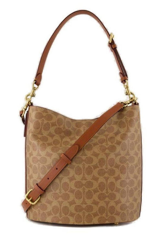 Coach Willow Logo Plaque Bucket Bag