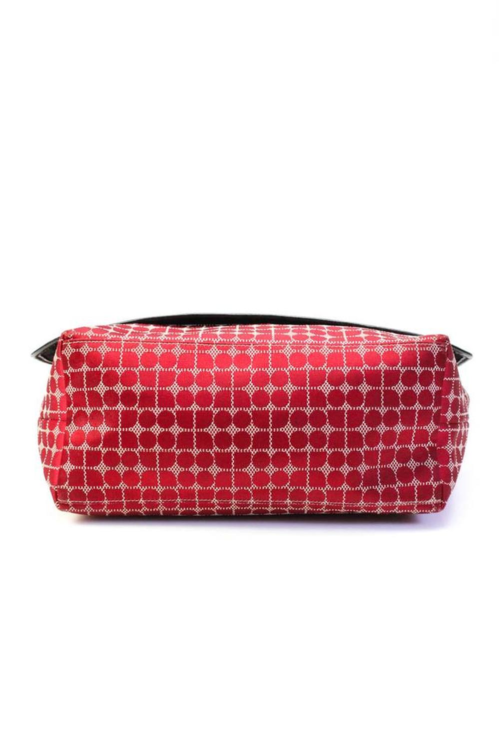Kate Spade New York Womens Red Printed Flap Messenger Bag Handbag