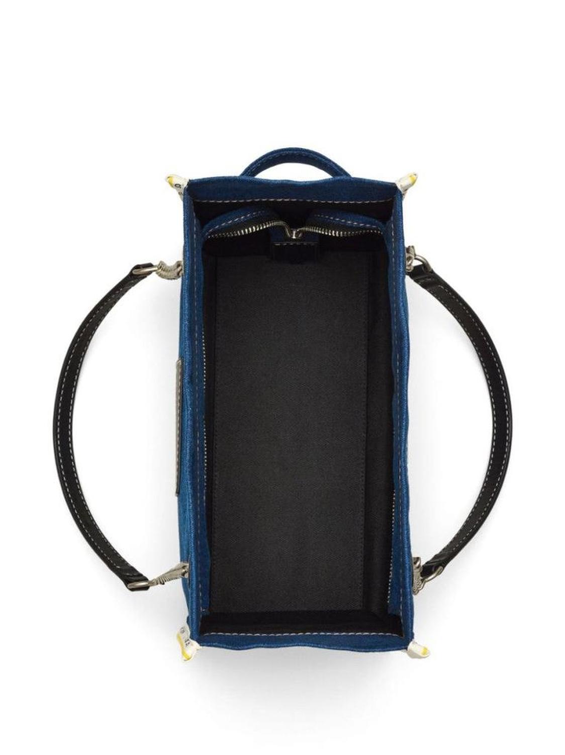 Denim Tote Bag With Logo Print