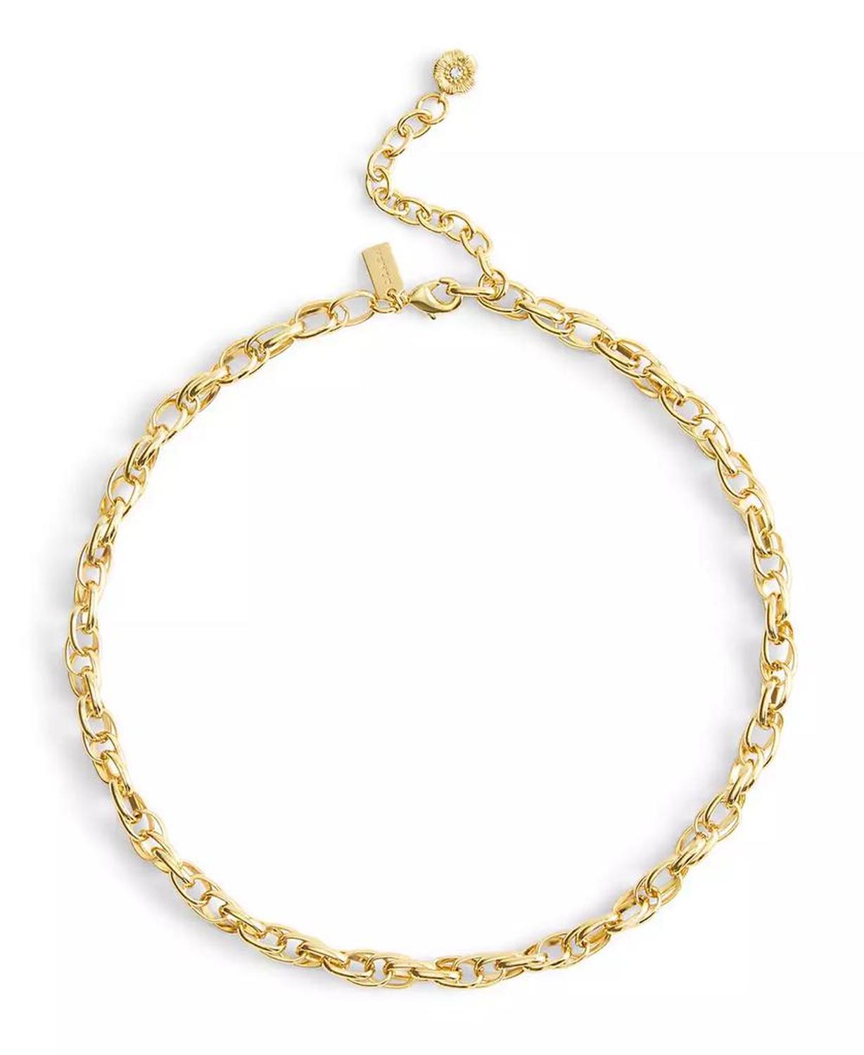 Gold Plated Interlocking Collar Necklace