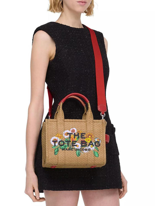 The Small Woven Daisy Tote Bag