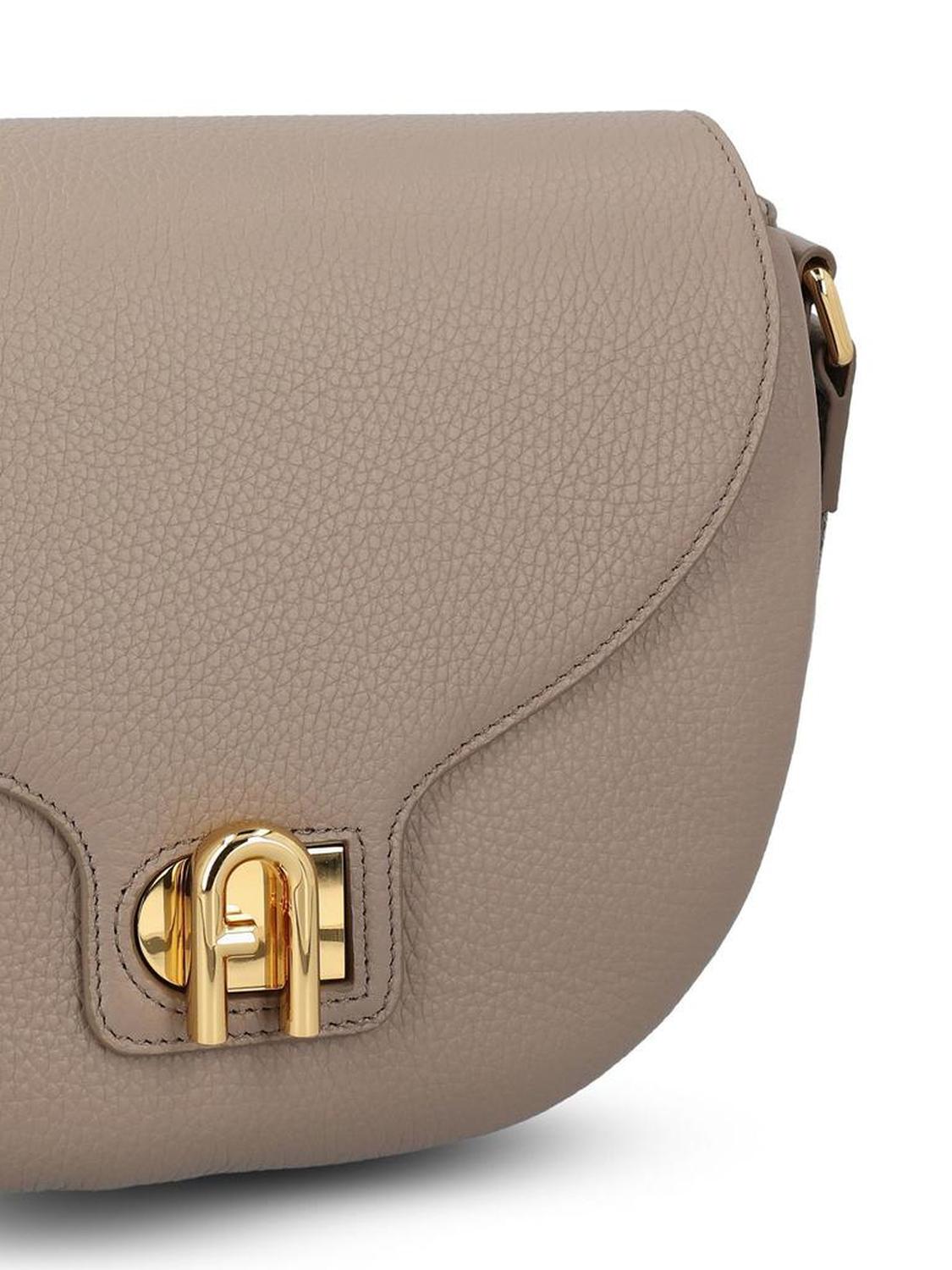 Furla Logo Plaque Foldover-Top Shoulder Bag