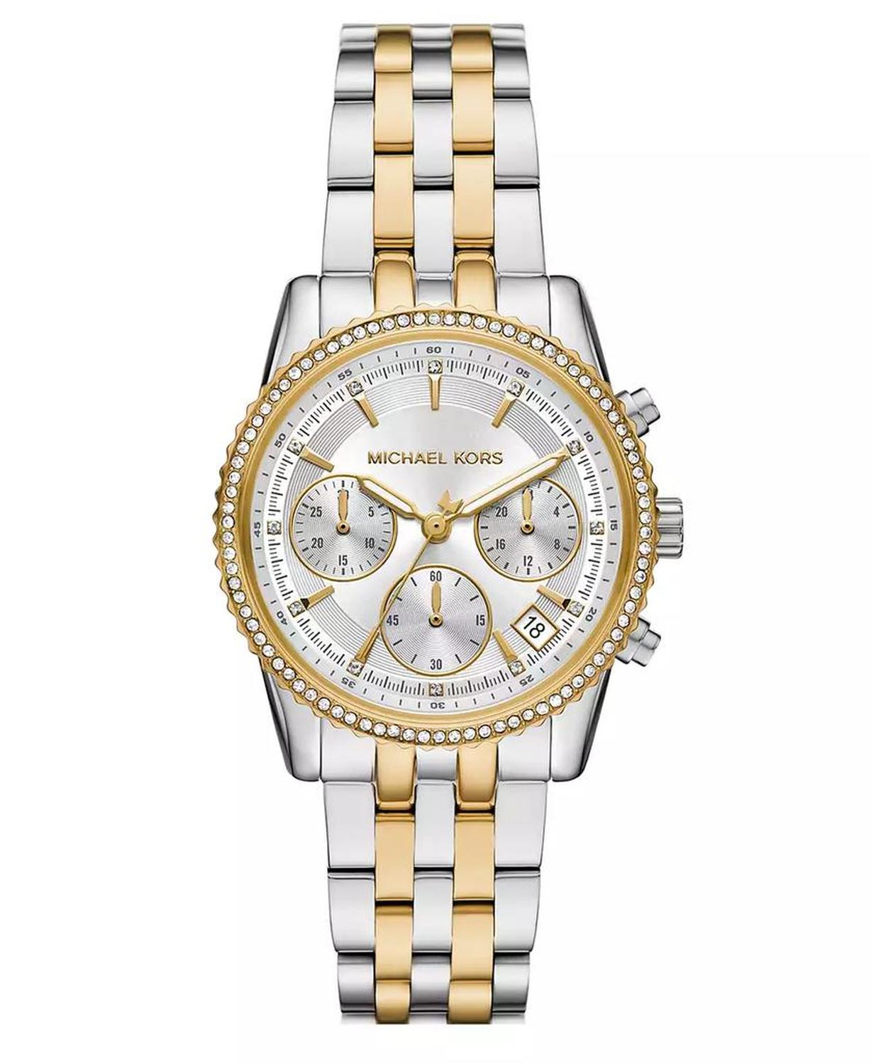 Women's Mini Ritz Chronograph Two-Tone Stainless Steel Watch, 35mm