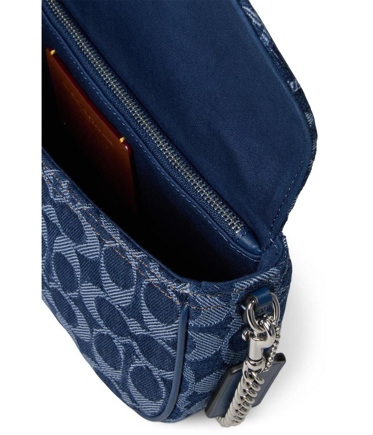 Brook Flap Chain Bag In Signature Denim