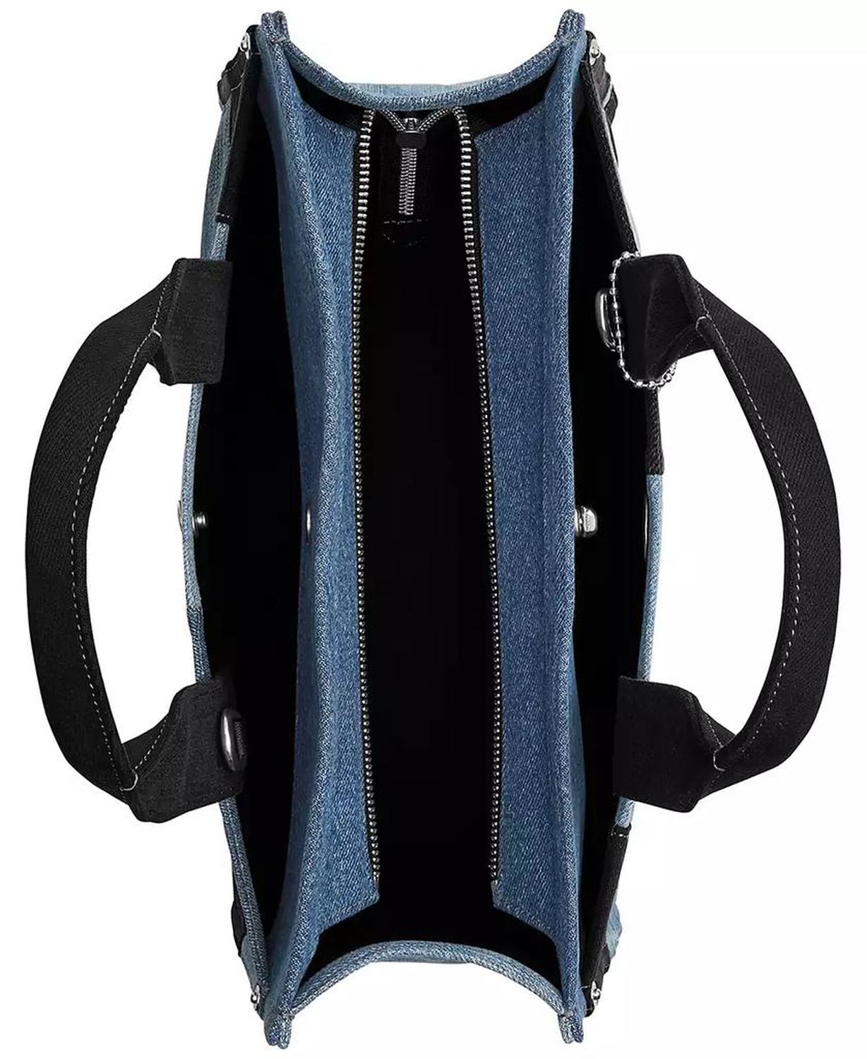 Medium Patchwork Denim Cargo Tote Bag