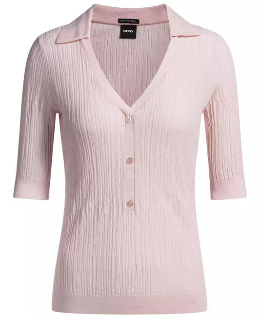 Women's V-Neck Short-Sleeve Sweater
