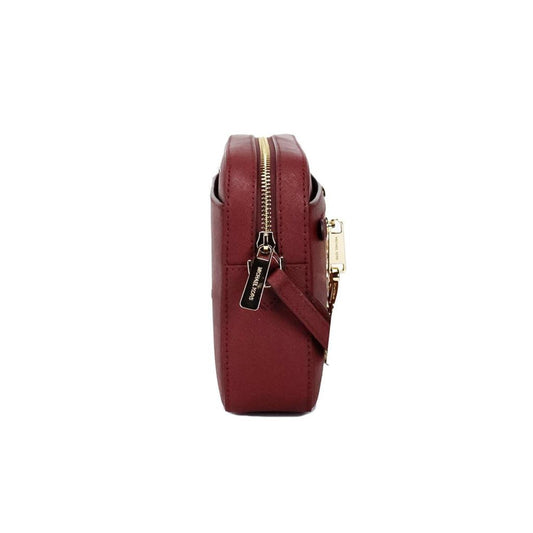 Michael Kors Jet Set East West Large Cherry Leather Zip Chain Crossbody Women's Bag