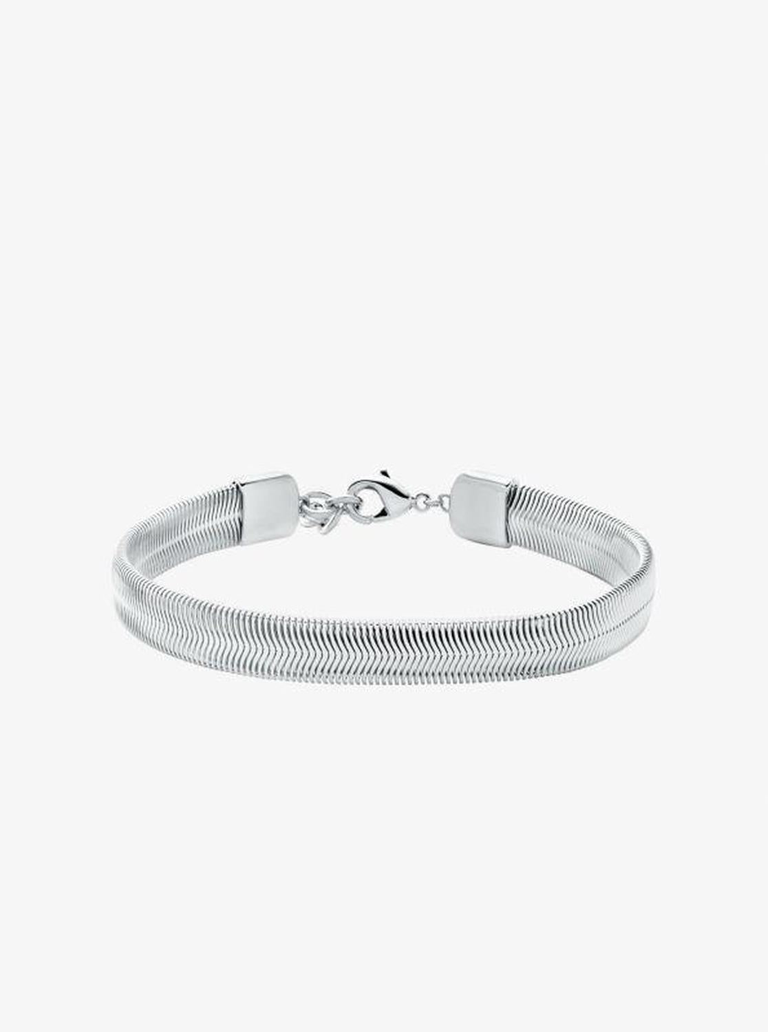 Precious Metal-Plated Brass Tubogas Snake Chain Bracelet