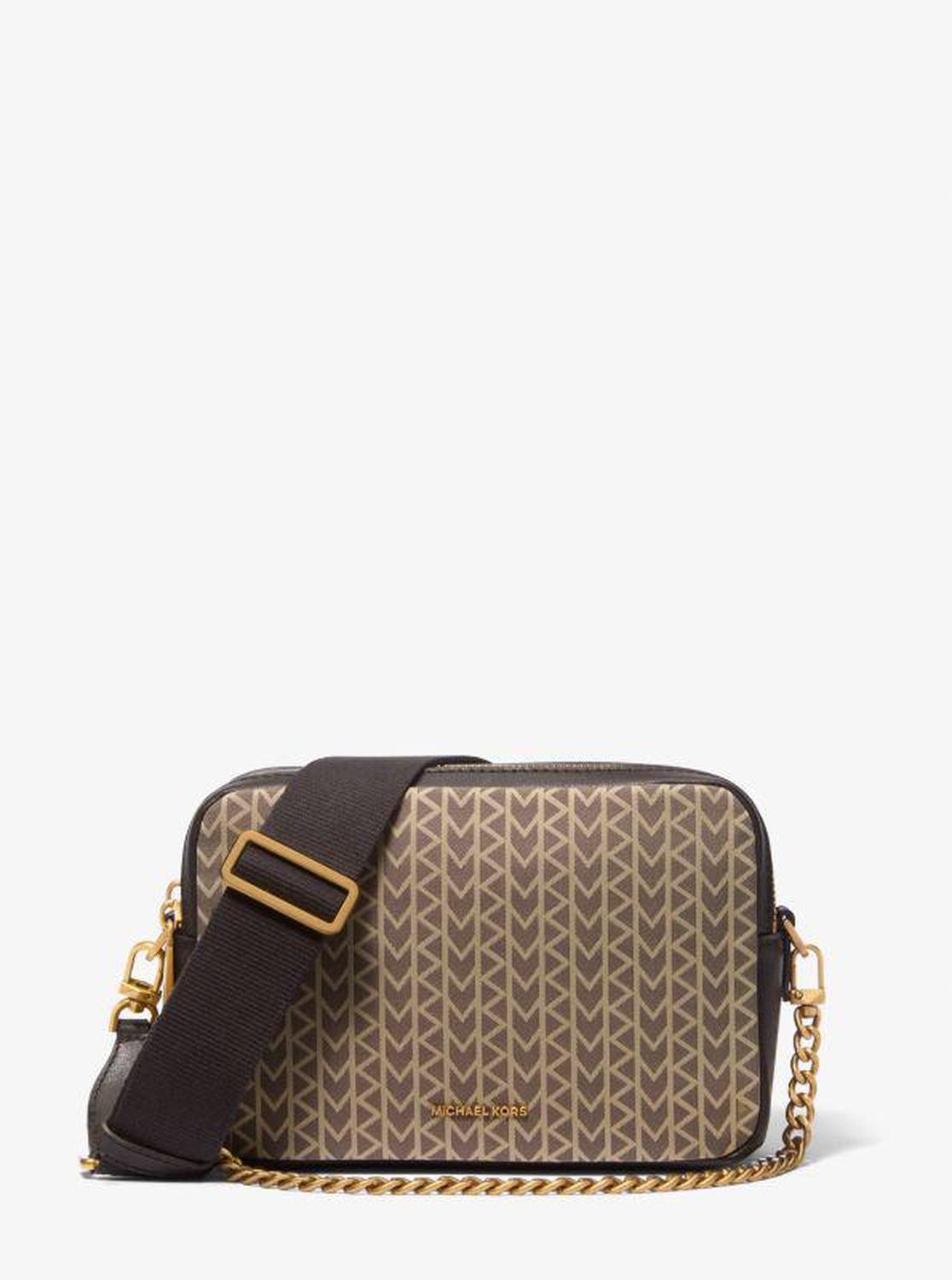 Bryant Medium MK2000 Logo Jacquard Camera Crossbody Bag