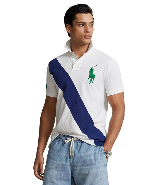 Custom Slim Fit Big Pony Mesh Polo Shirt