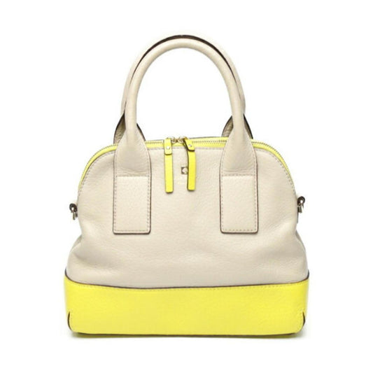 yellow Leather Handbag Shoulder Bag (Pre-Owned)