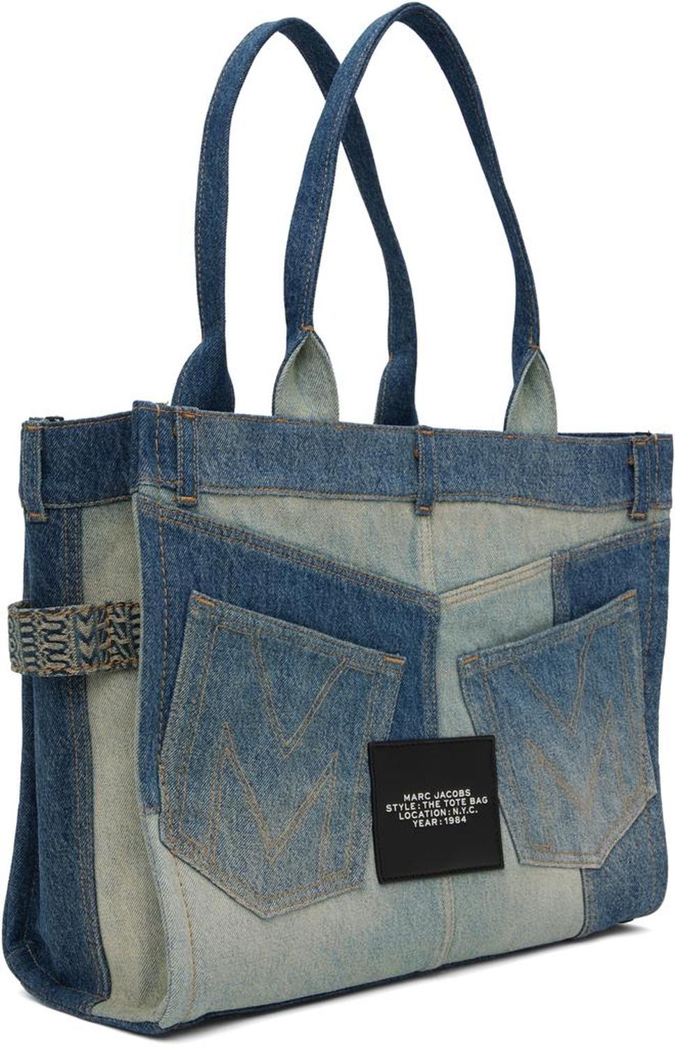 Blue 'The Deconstructed Denim Large' Tote