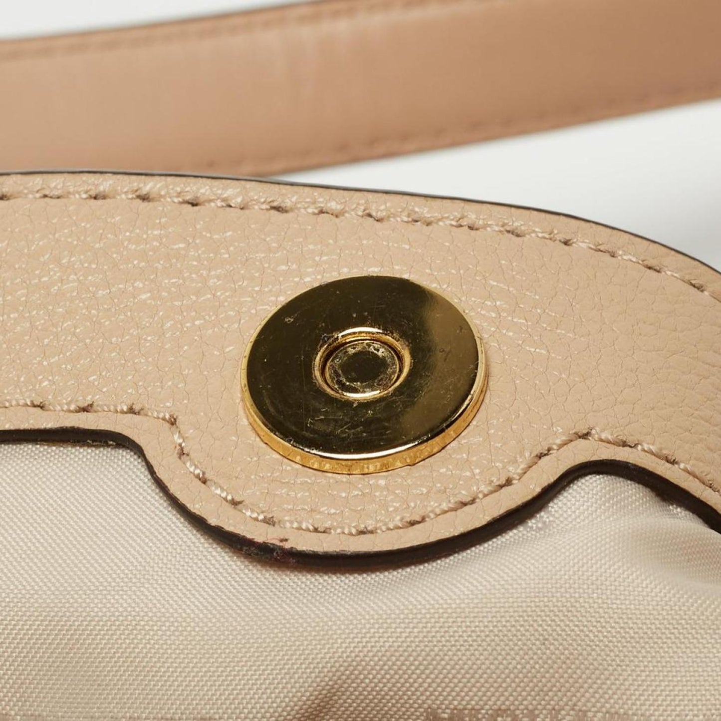 Michael Michael Kors Beige Leather Leighton Shoulder Bag