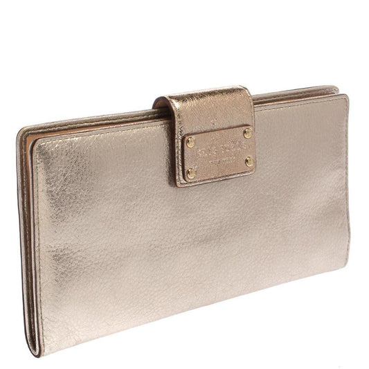 Kate Spade Shimmer Leather Flap Clutch