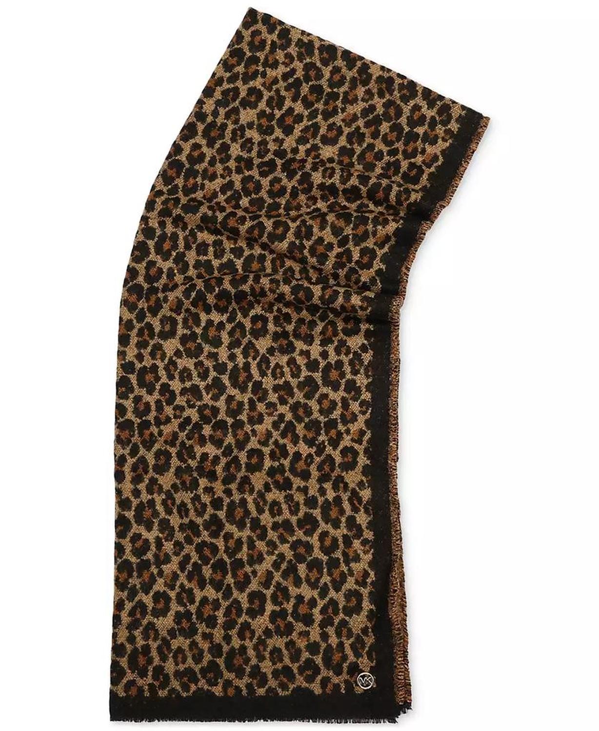 Women's Bouclé Leopard-Print Scarf