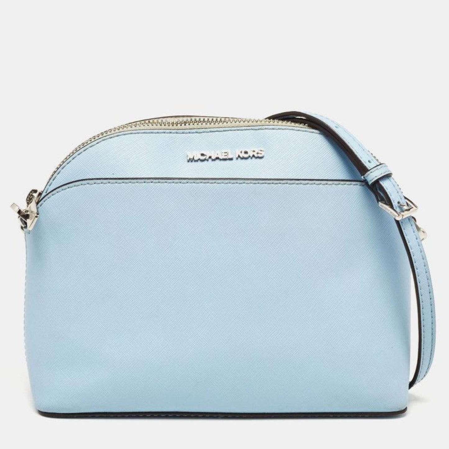 Michael Kors Light Saffiano Leather Emmy Dome Crossbody Bag