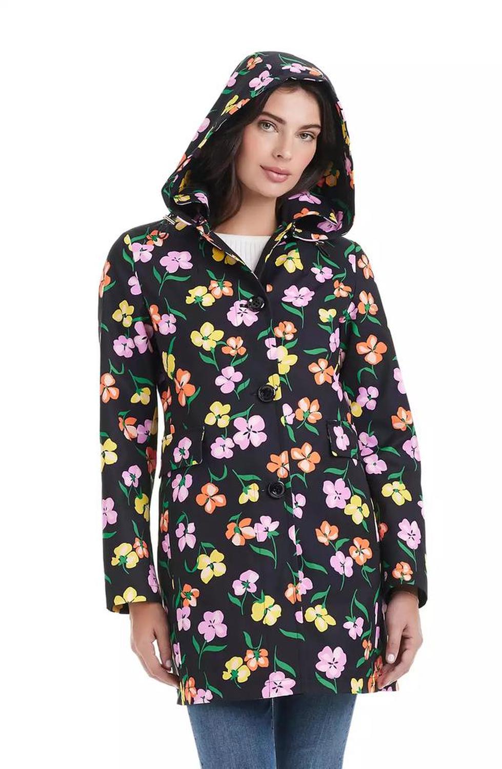 Women's A-Line Printed Trench Coat