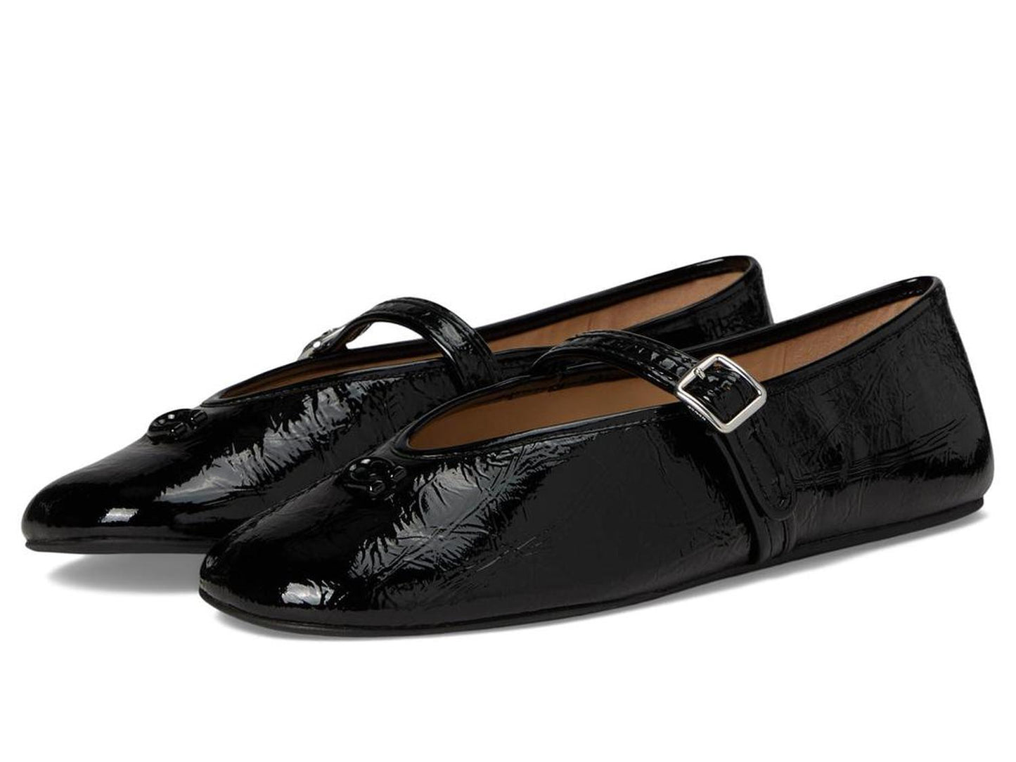Sculpted C Crinkle Patent Leather Soft Mary Jane