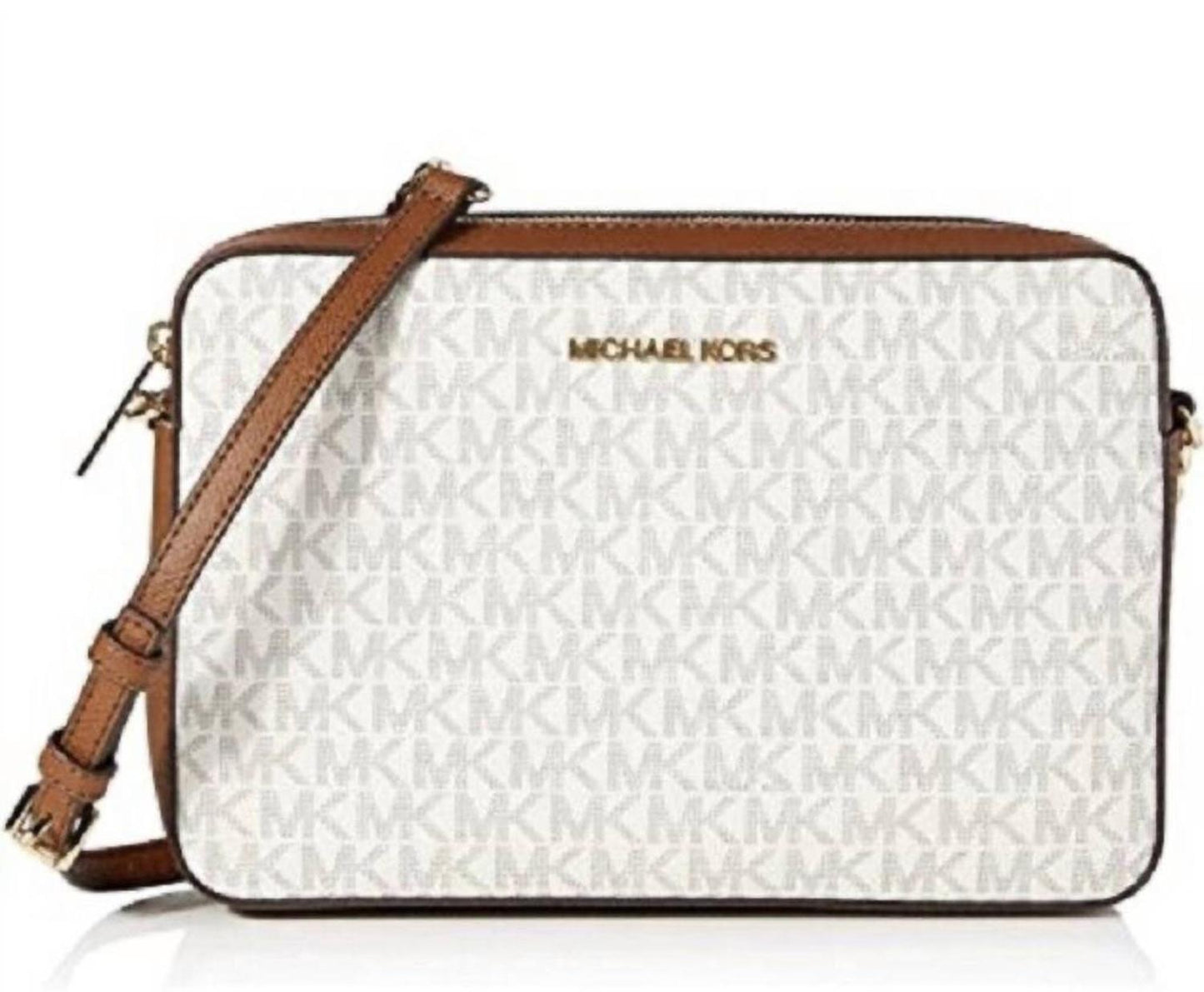 Jet Set Large Logo Crossbody Bag In Vanilla