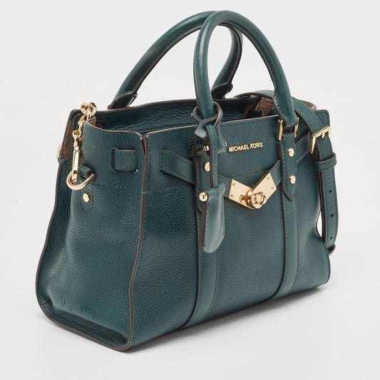 Michael Kors Dark Leather Nouveau Hamilton Tote