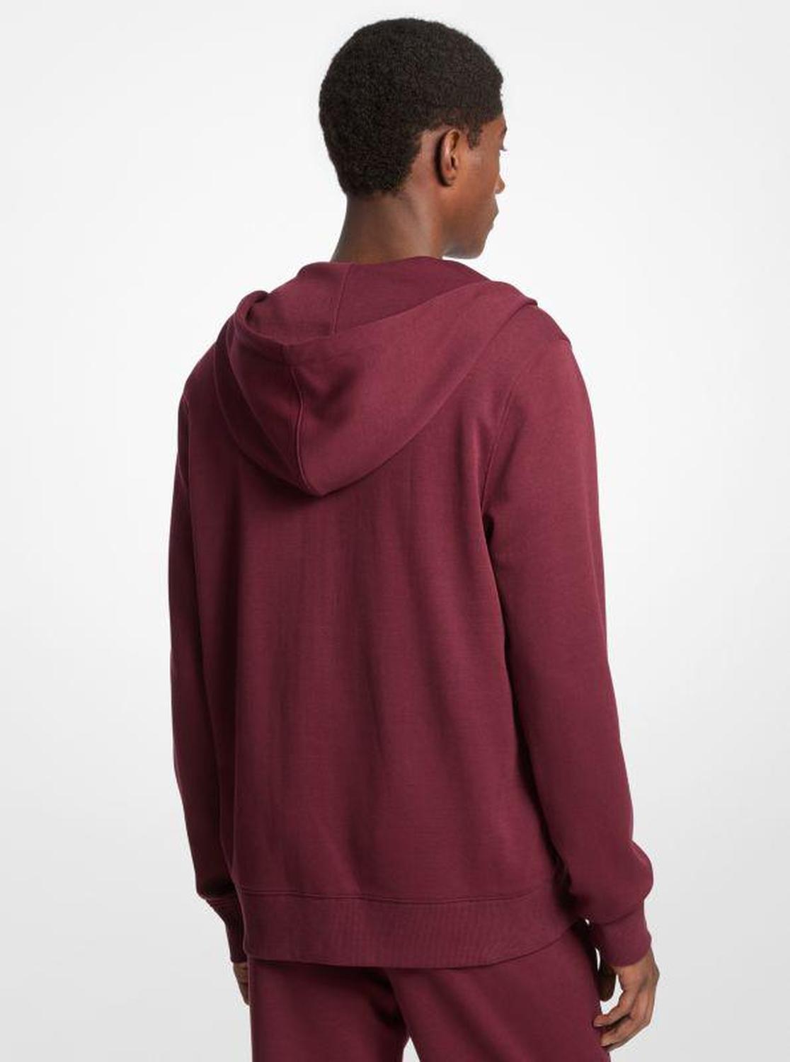 Cotton Blend Zip-Up Hoodie