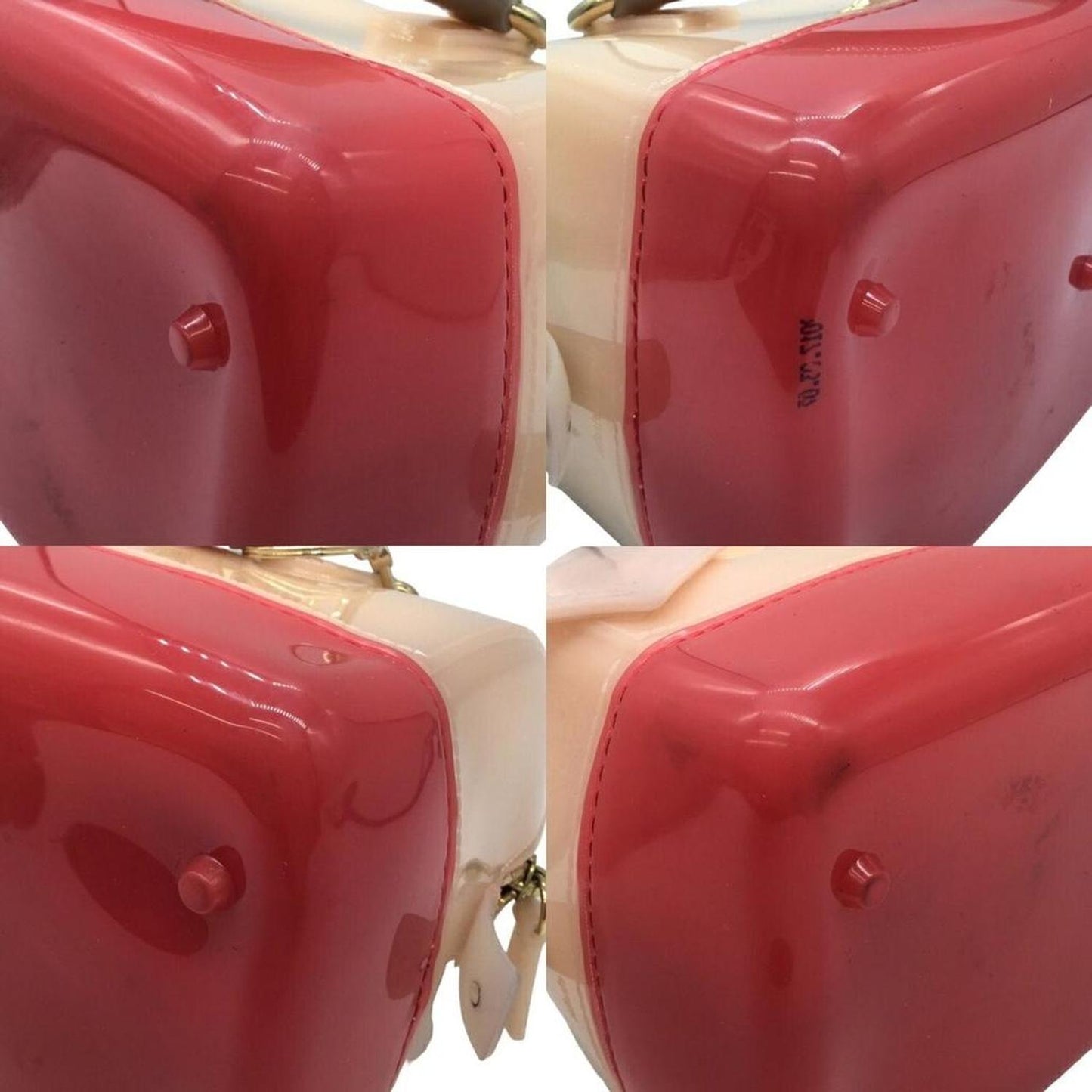 Candy  pink  Pvc Beach Bag Boston Bag Handbag (Pre-Owned)