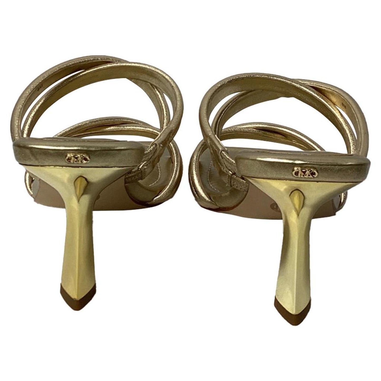 Corrine Metallic Sandal in Pale Gold Leather