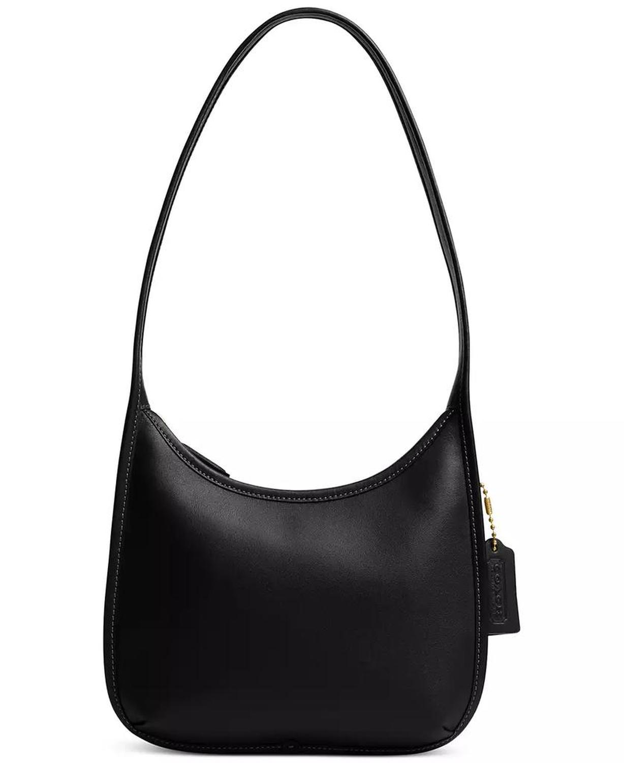 Small Glovetanned Leather Curve Zip Bag