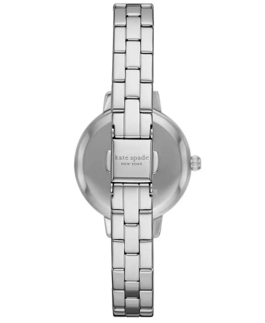 Women's Metro Three-Hand Silver-Tone Alloy Watch and Bracelet Set, 30mm