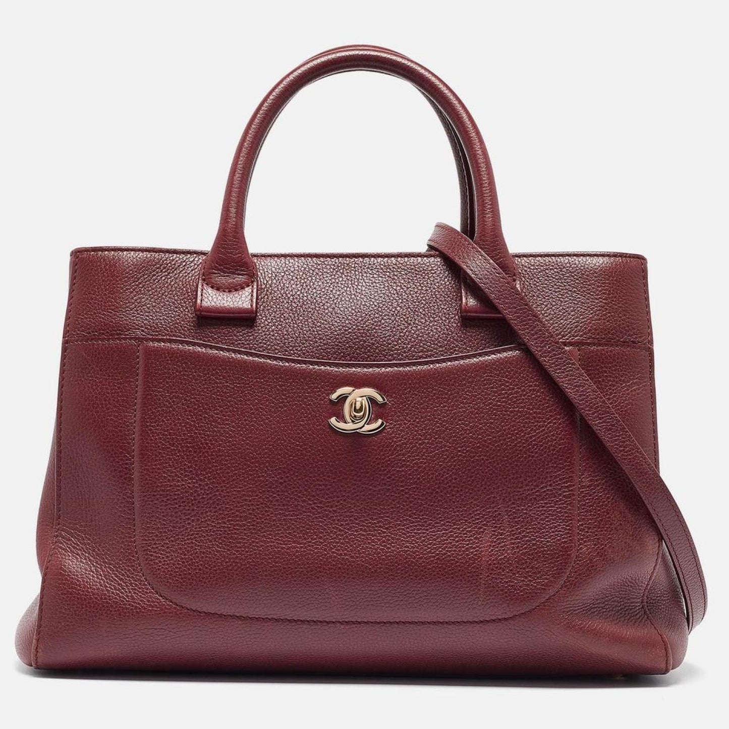 Chanel Leather Small Neo Executive Shopper Tote