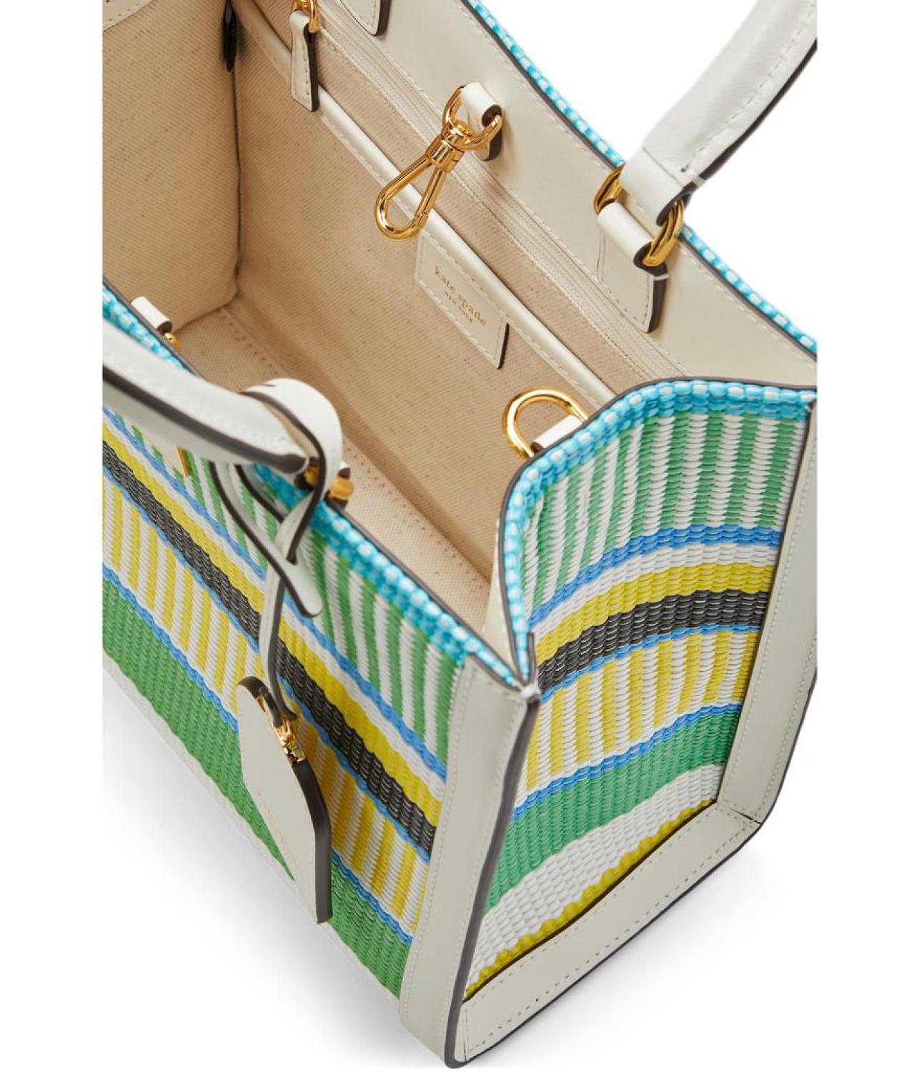Manhattan Tropical Foliage Canvas Jacquard Small Tote