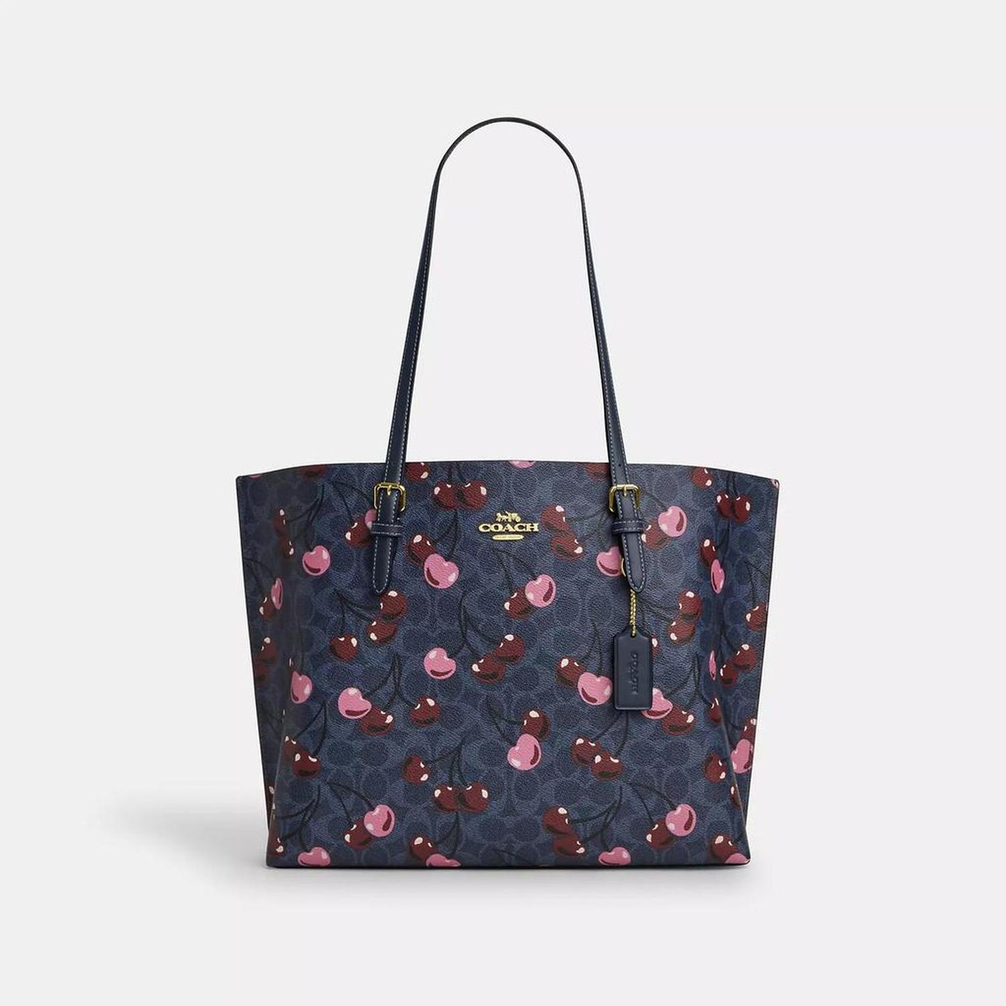 Mollie Tote In Signature Canvas With Cherry Print