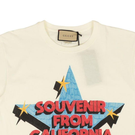 Ivory Cotton Souvenir From California Graphic T-Shirt