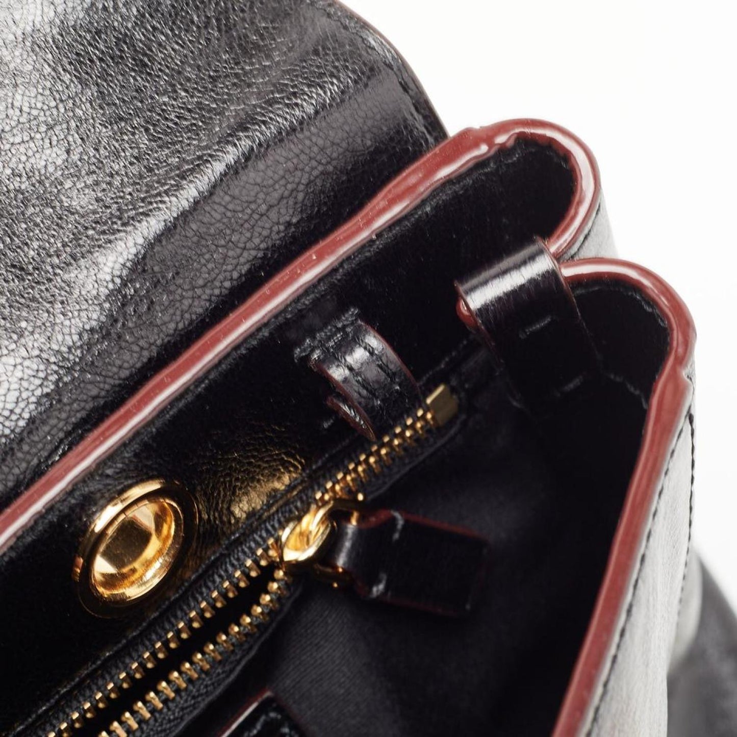 Marc Jacobs Glossy Leather Chain Strap Backpack