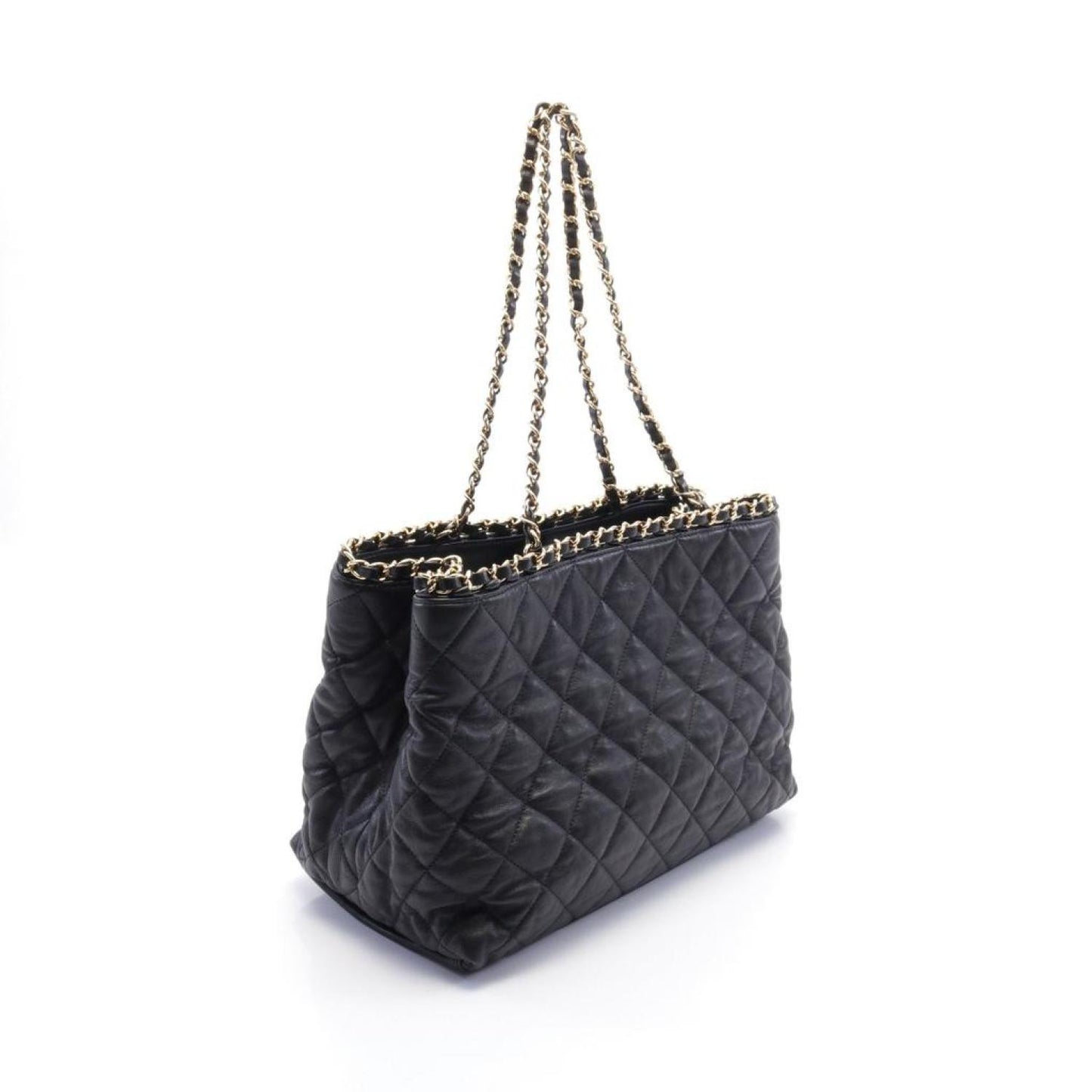 Chain Me Matelasse Chain Handbag Chain Tote Bag Leather Gold Hardware