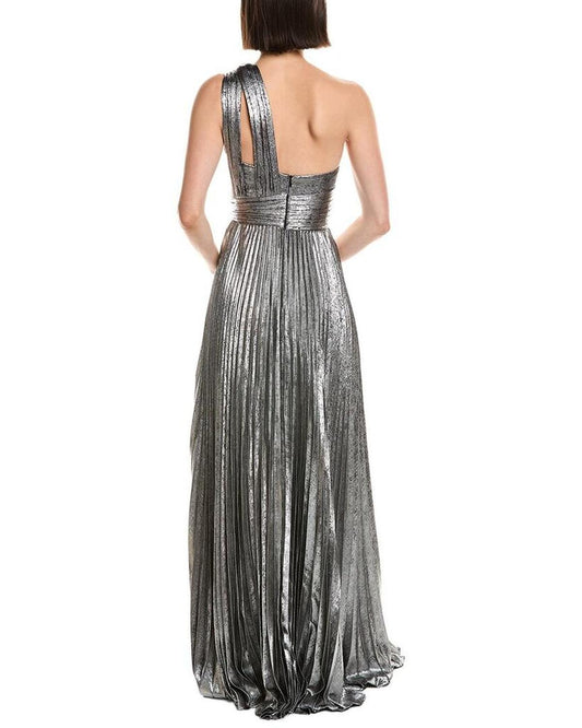 Metallic Lame One-Shoulder