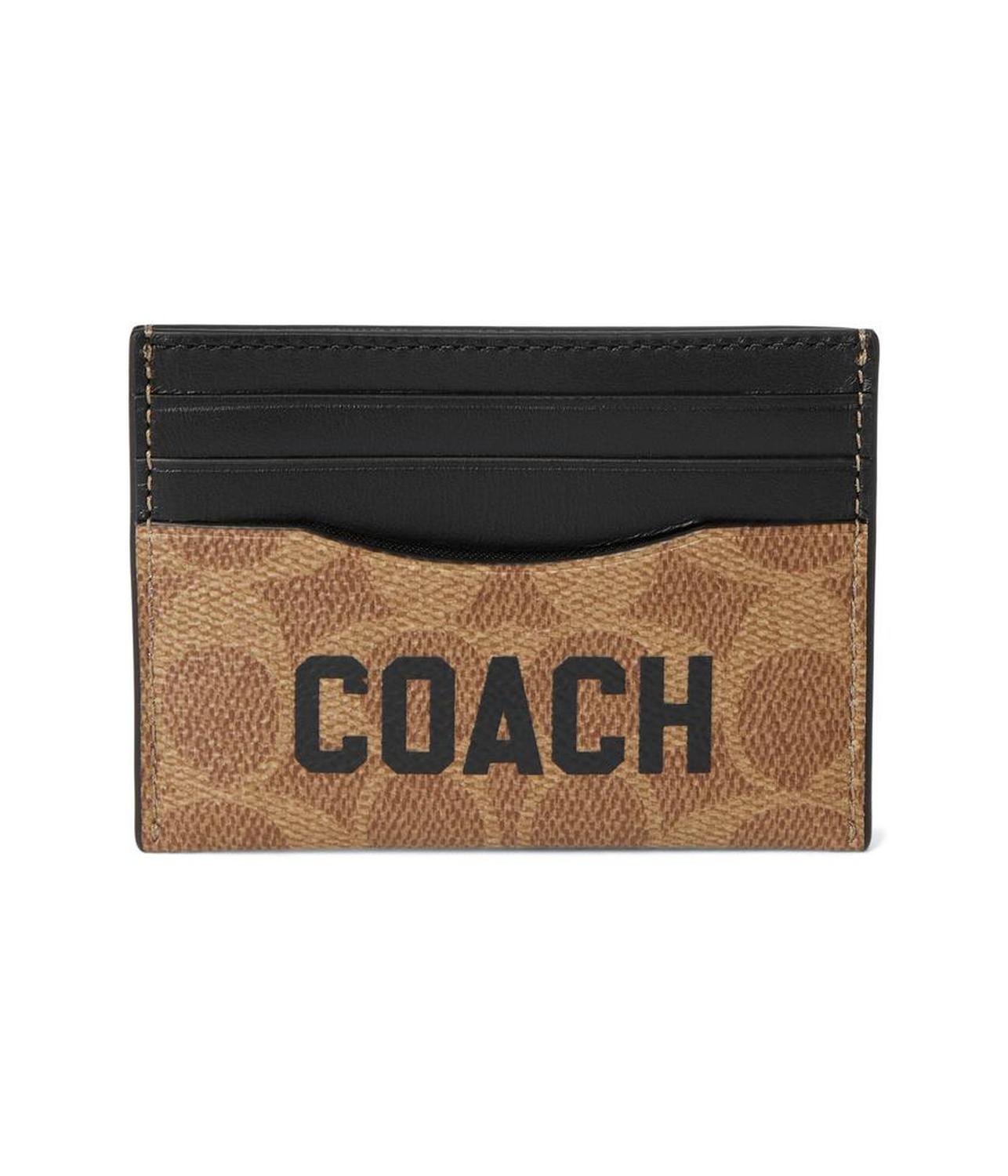 Card Case In Signature Canvas With Coach Graphic