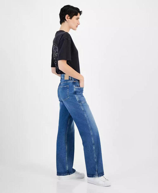 Women's Soft Stretch Denim Wide-Leg Pants