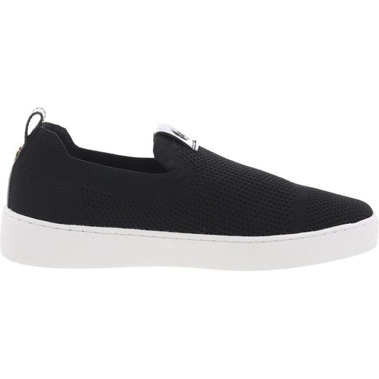 Womens Solid Knit Slip-On Sneakers